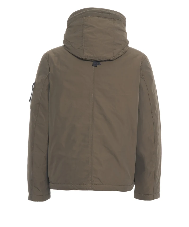 Piumino con patch logo