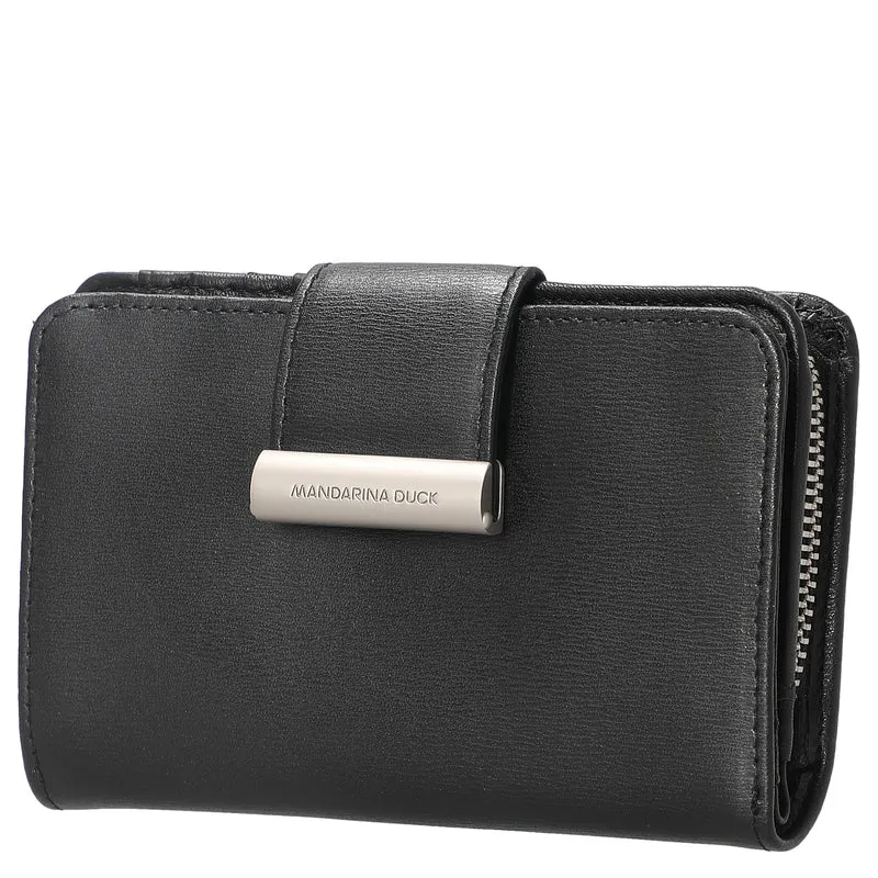 Mandarina Duck Hera 3.0 - Cartera con botón a presión 14 cm (black)