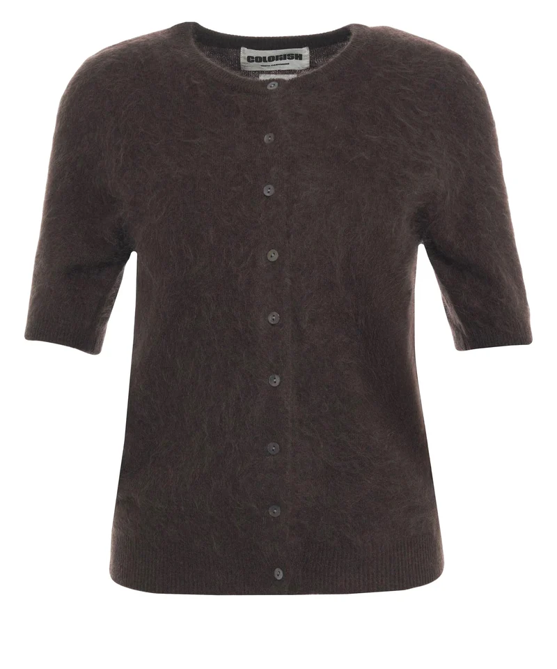 Cardigan in cashmere 'Brushed'