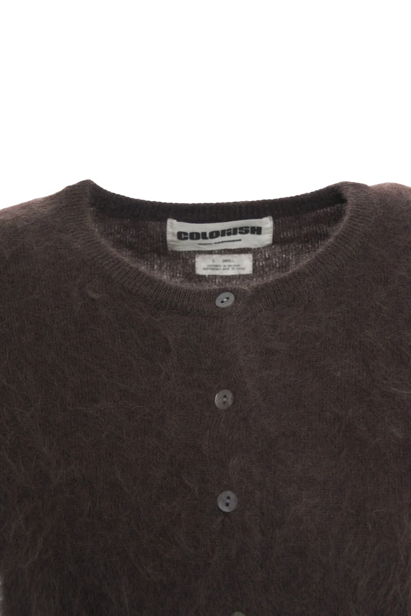 Cardigan in cashmere 'Brushed'