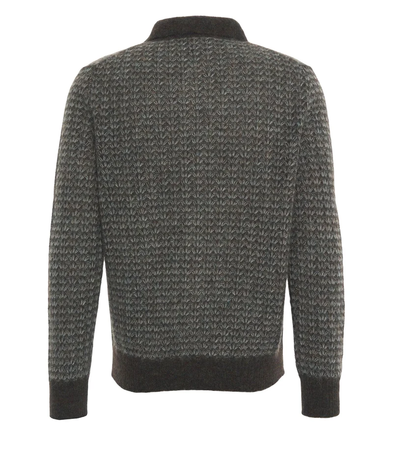 Cardigan con colletto a polo