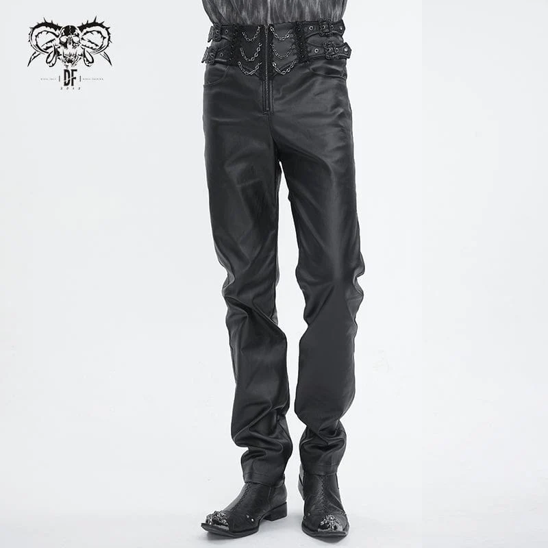 Gothic-Kettenhose mit hohem Bund für Herren