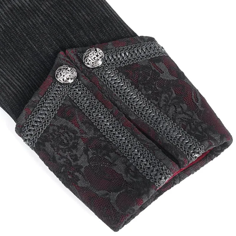 Gothic-Mantel mit Schwalbenschwanz und Stehkragen für Herren