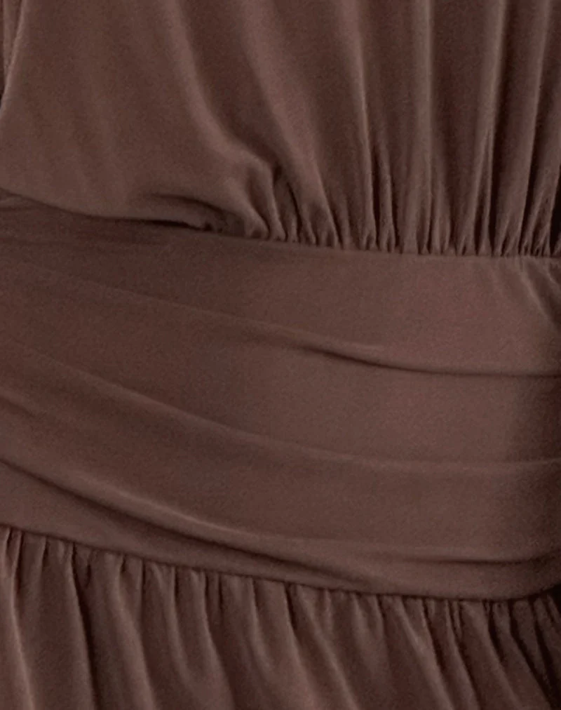 Sanuli Minikleid in Bitterschokolade
