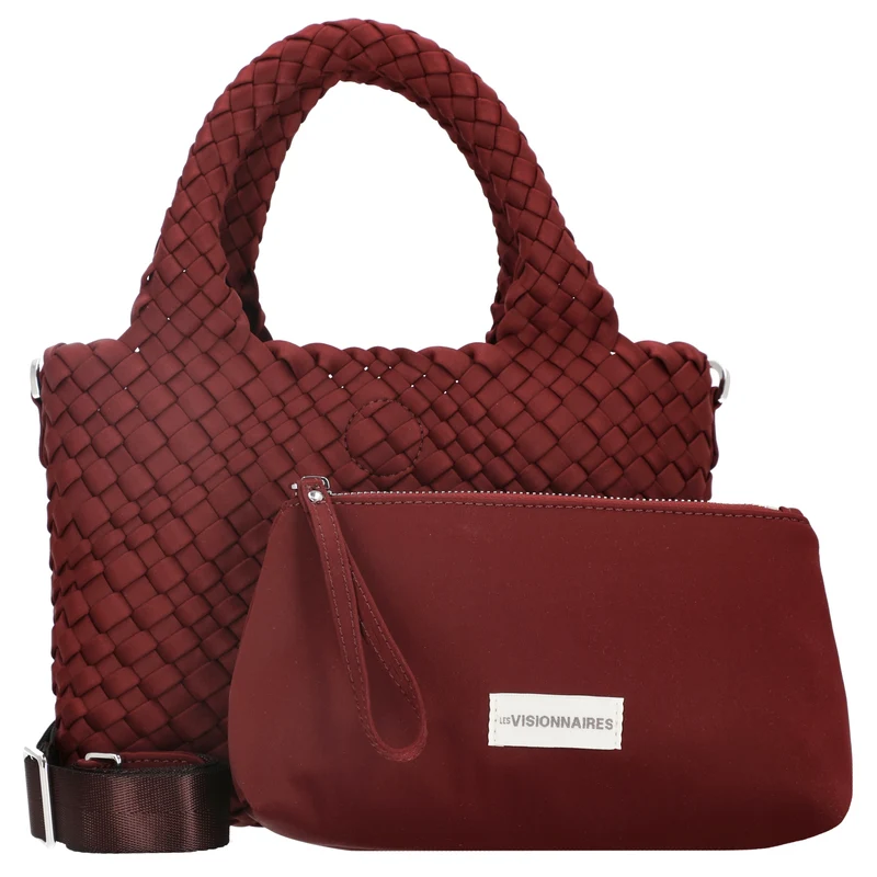 Les Visionnaires Elia Petite Neoweave - Bolso de mano 30 cm (bordeaux)