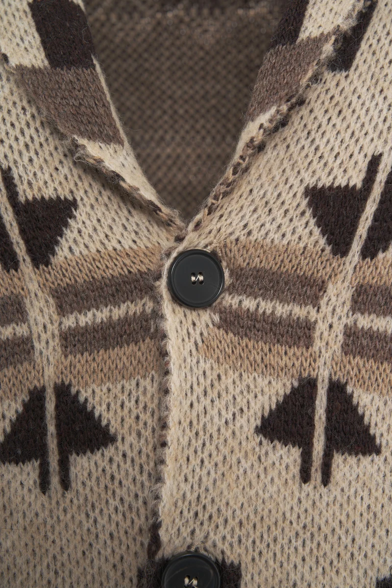 Cardigan con fantasia norvegese