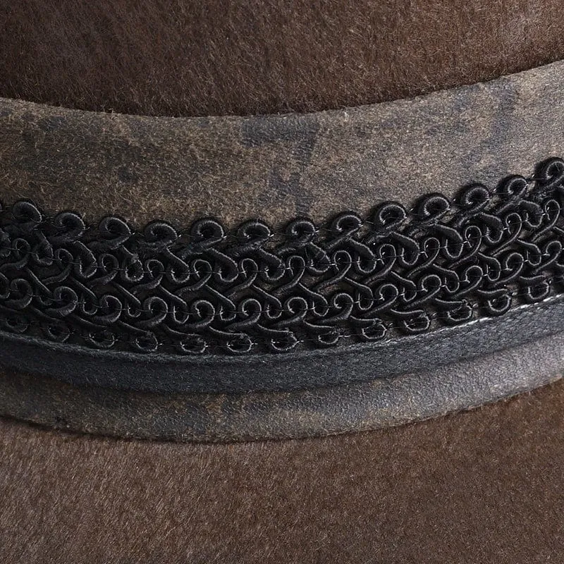 Gothic-Cowboyhut mit Totenkopffedern für Herren