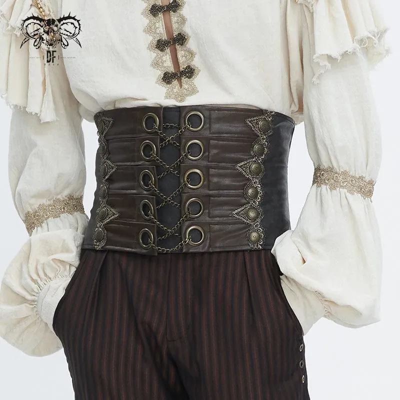 Gothic-Kettengürtel aus Kunstleder für Herren