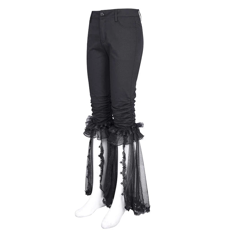 Gothic Splice Rüschen-Spitzenhose für Damen
