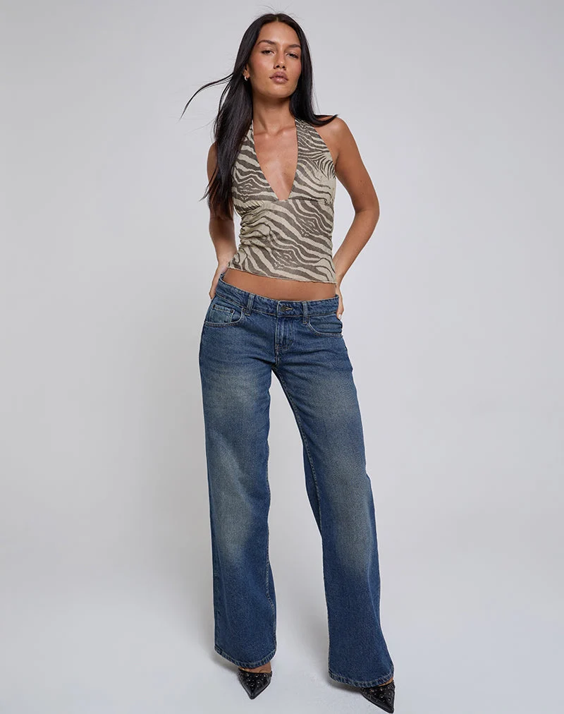 Costra Top aus Mesh Wild Animal Neutral