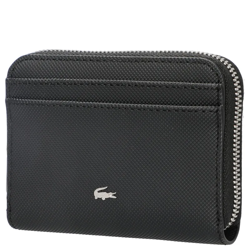 Lacoste Zip Coin Wallet XS - Cartera 8cc 12 cm (black)