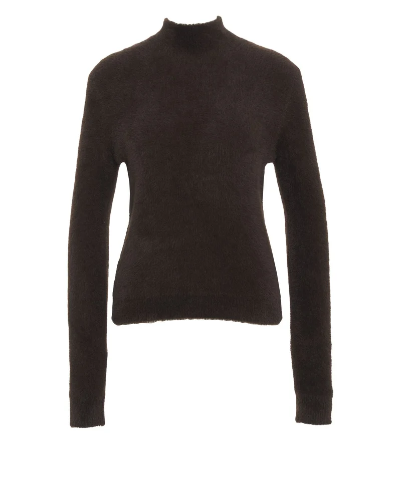Maglione in maglia con collo alto