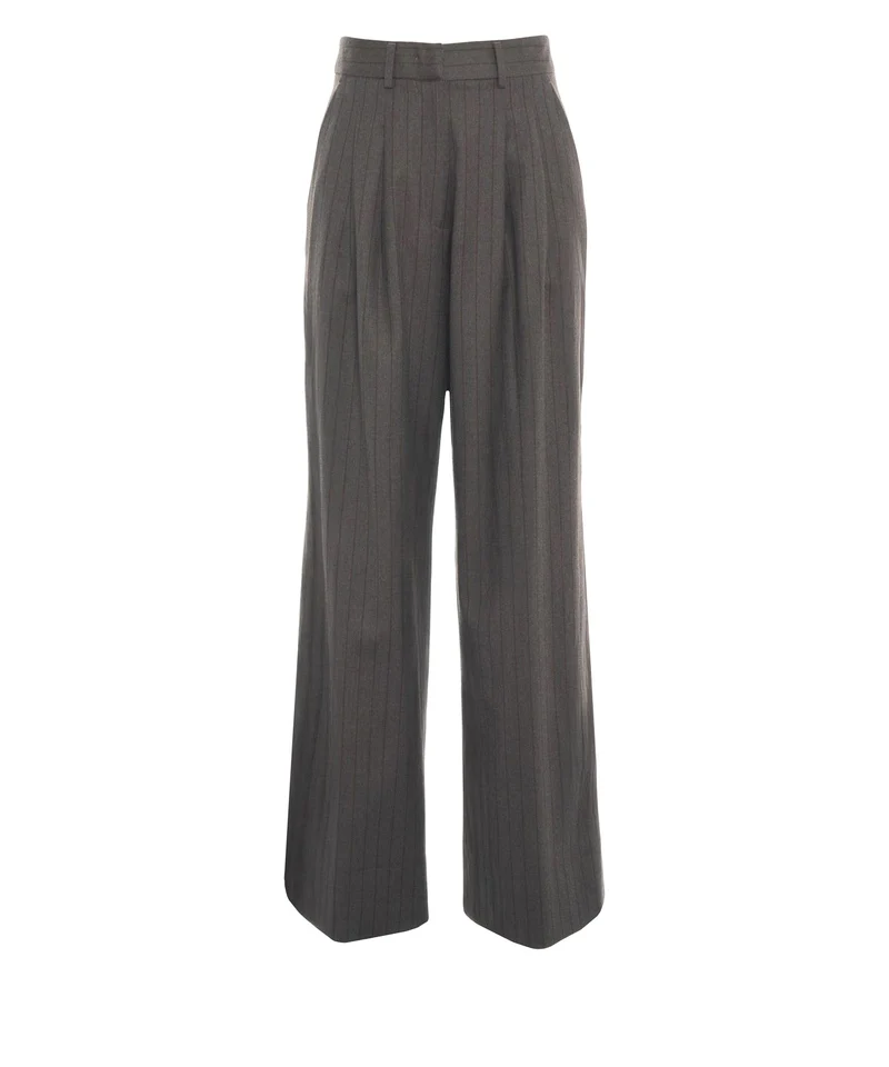 Pantaloni gessati in lana 'Frankie'