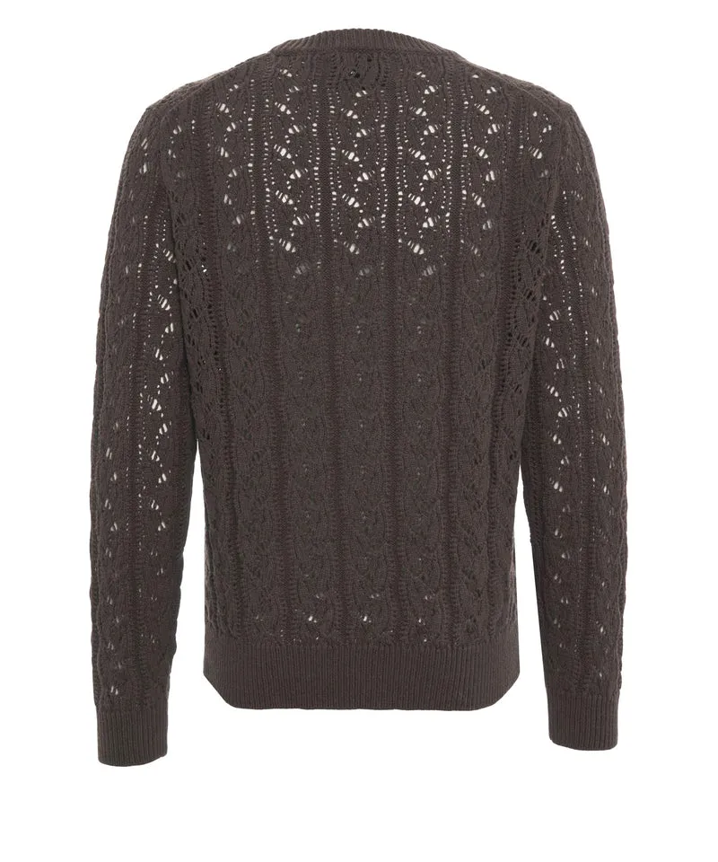 Maglione con lavorazione a trecce