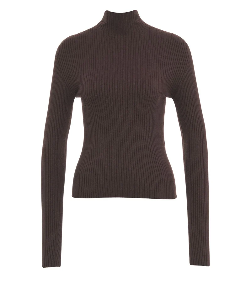 Pullover con collo alto