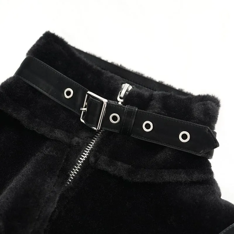 Gothic Mantel mit Schnallenverschluss und Ösen für Damen