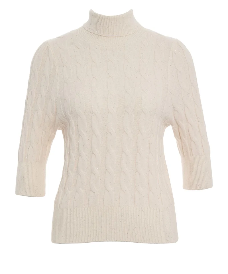 Maglione in maglia con motivo a trecce