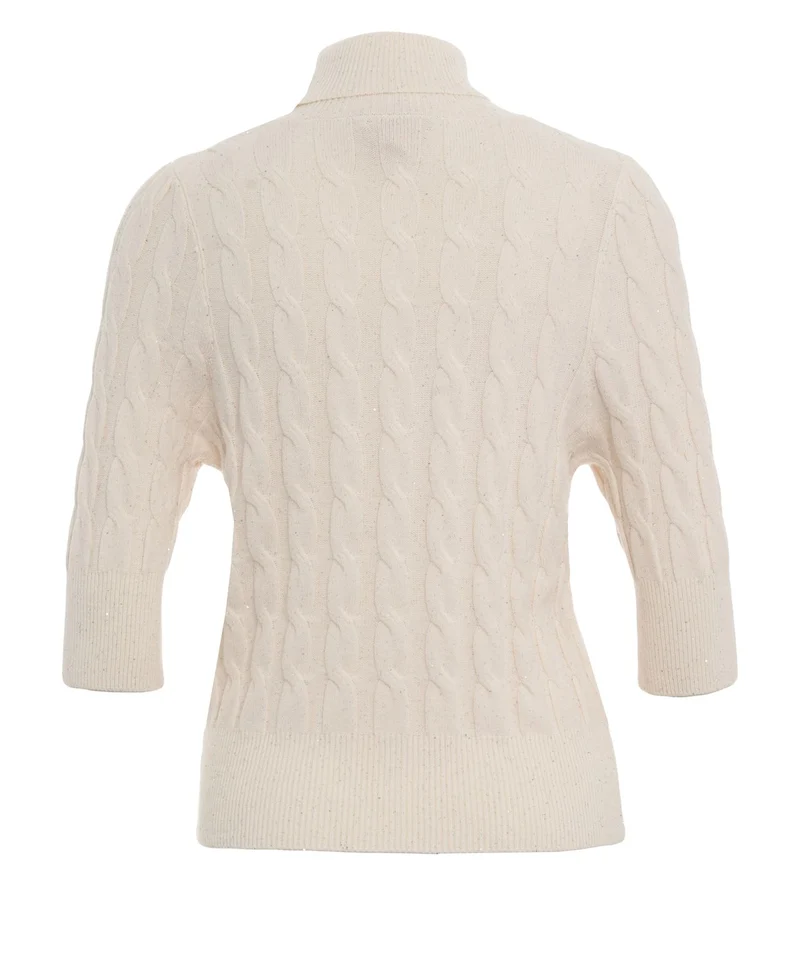 Maglione in maglia con motivo a trecce
