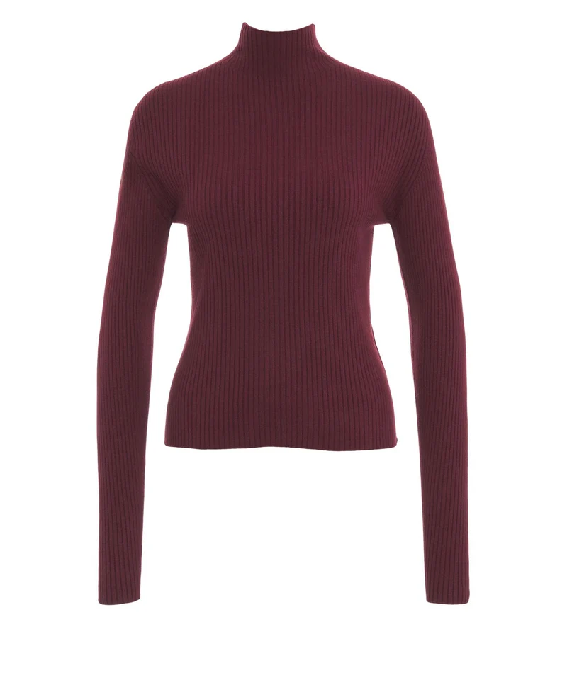 Pullover con collo alto