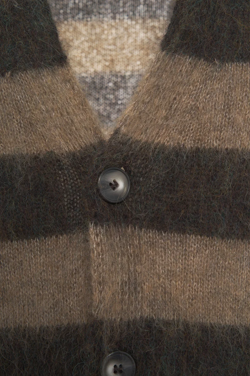 Cardigan con motivo a righe