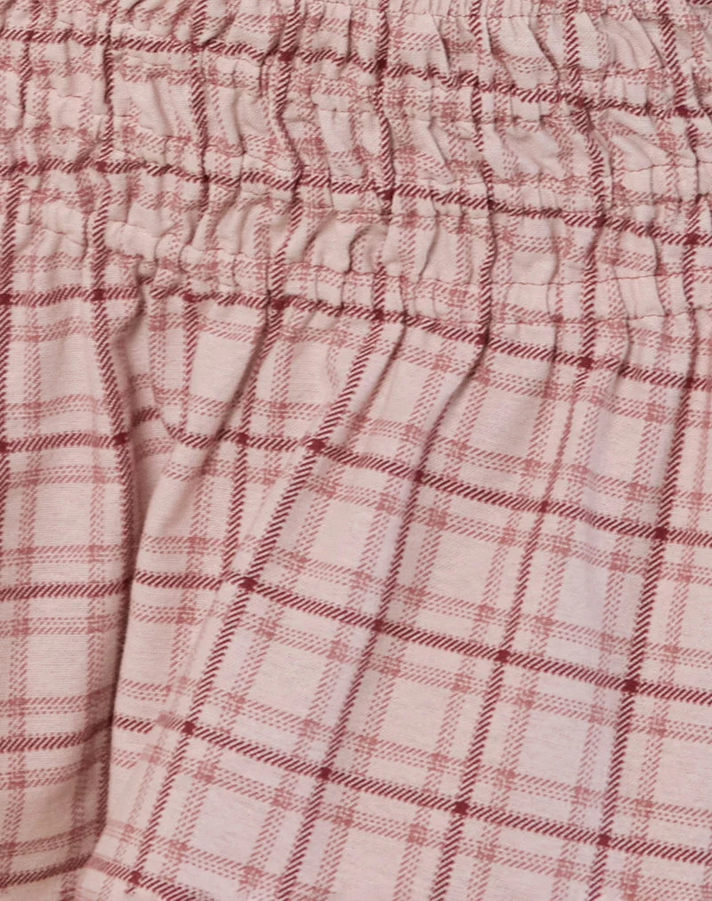 Nelesi Minirock in Basic Schottenkaro Rosa
