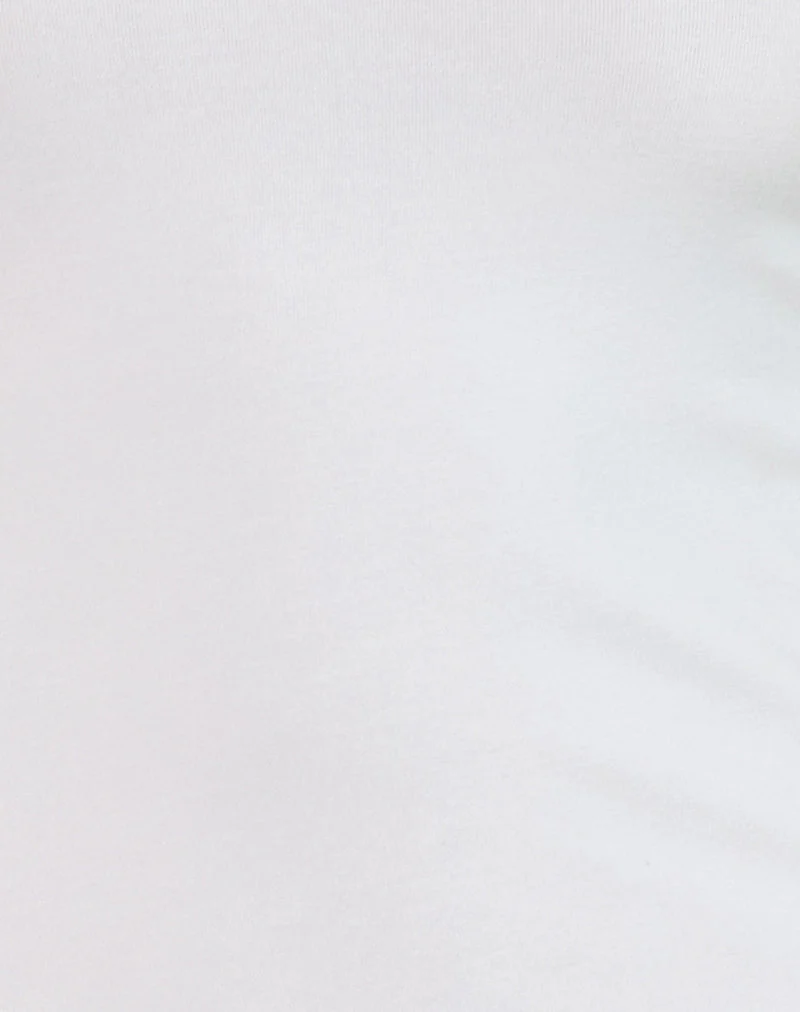 Idra Asymmetrisches Top aus Jersey Elfenbein