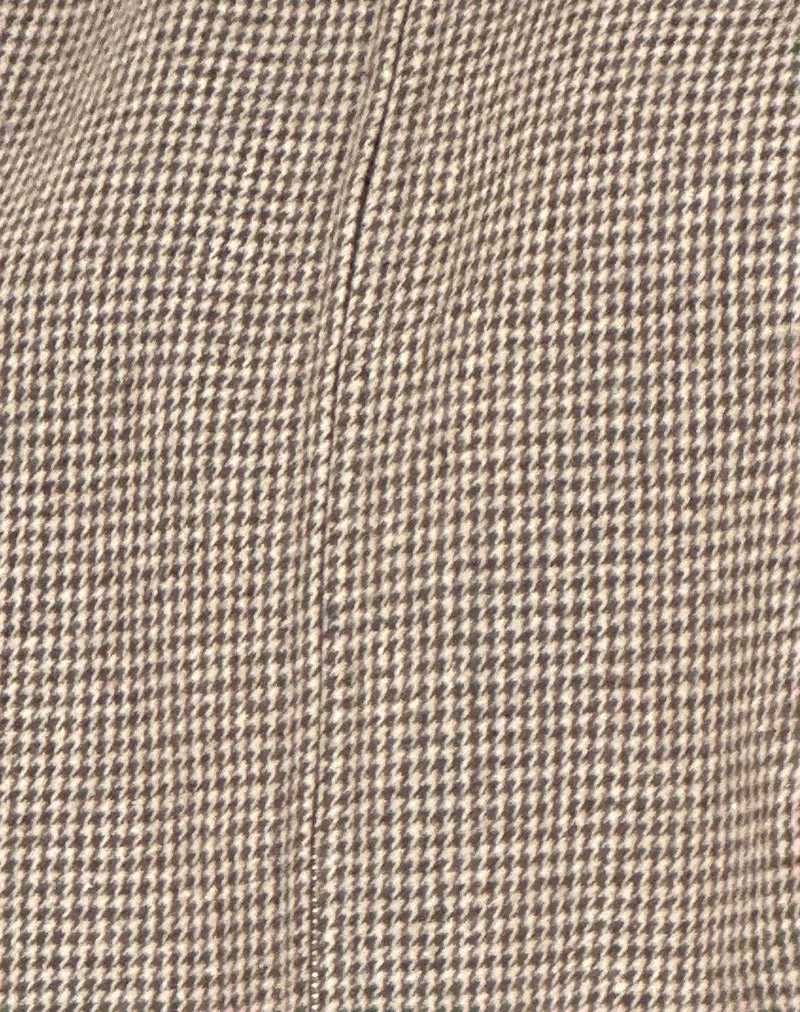 Carlo Cropped Jacket in Karo Braun