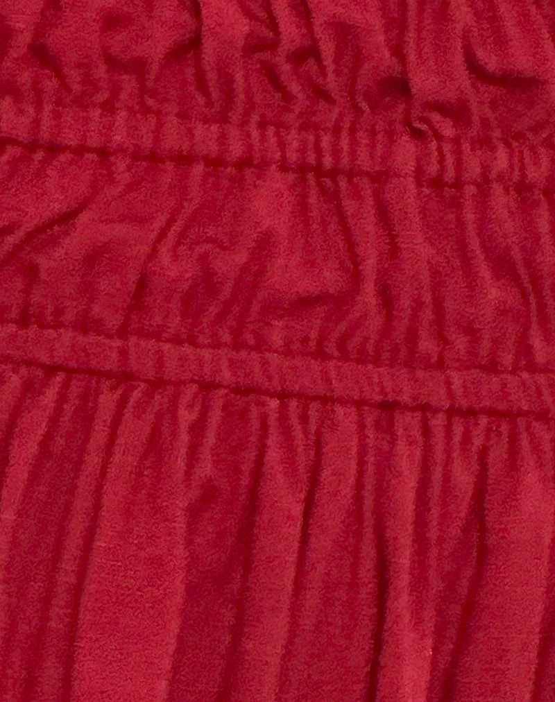 Rasmil Bubble Mini Dress in Adrenalin Rot