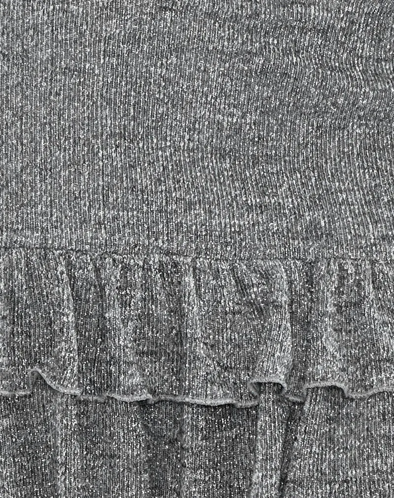 Blio Minikleid in Grau Schimmer
