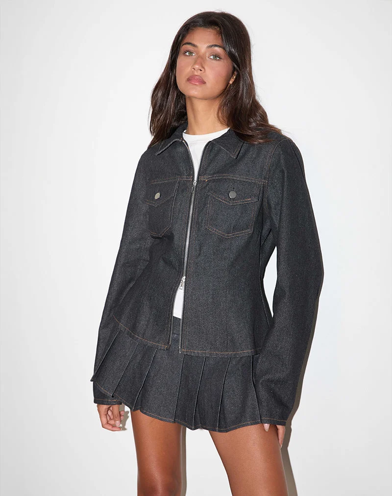 Rohana Jacke in Chambray Indigo