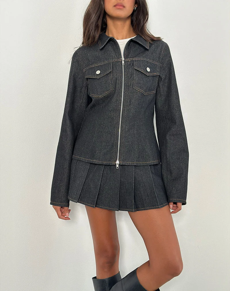 Rohana Jacke in Chambray Indigo
