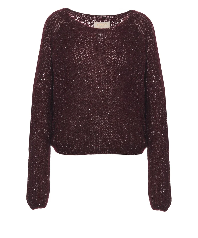 Maglione con applicazione di paillettes