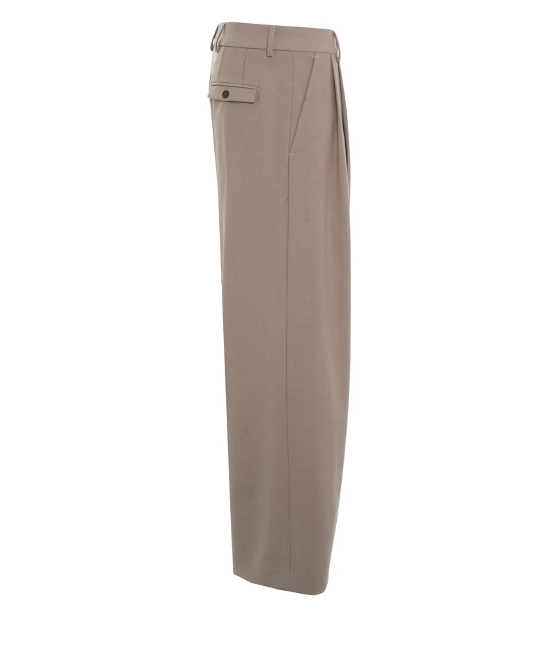 Pantaloni a pieghe wide leg