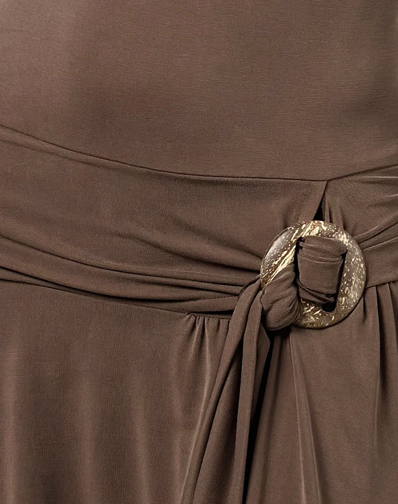 Aleida Mini-Kleid mit Gürtel aus Cupro-Nerz