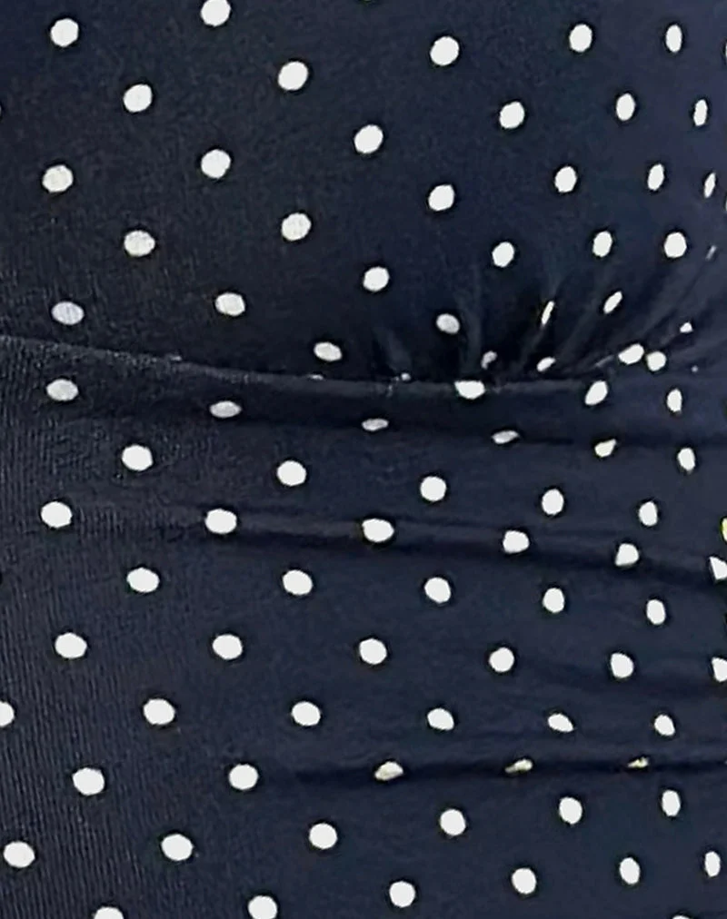 Lycia Oberteil in Micro Polka Navy
