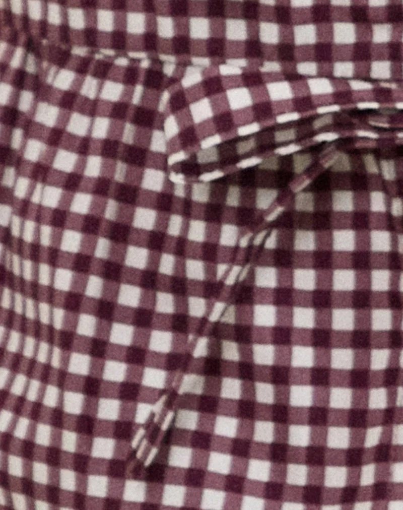Kayvata Top in Mini Gingham Wein