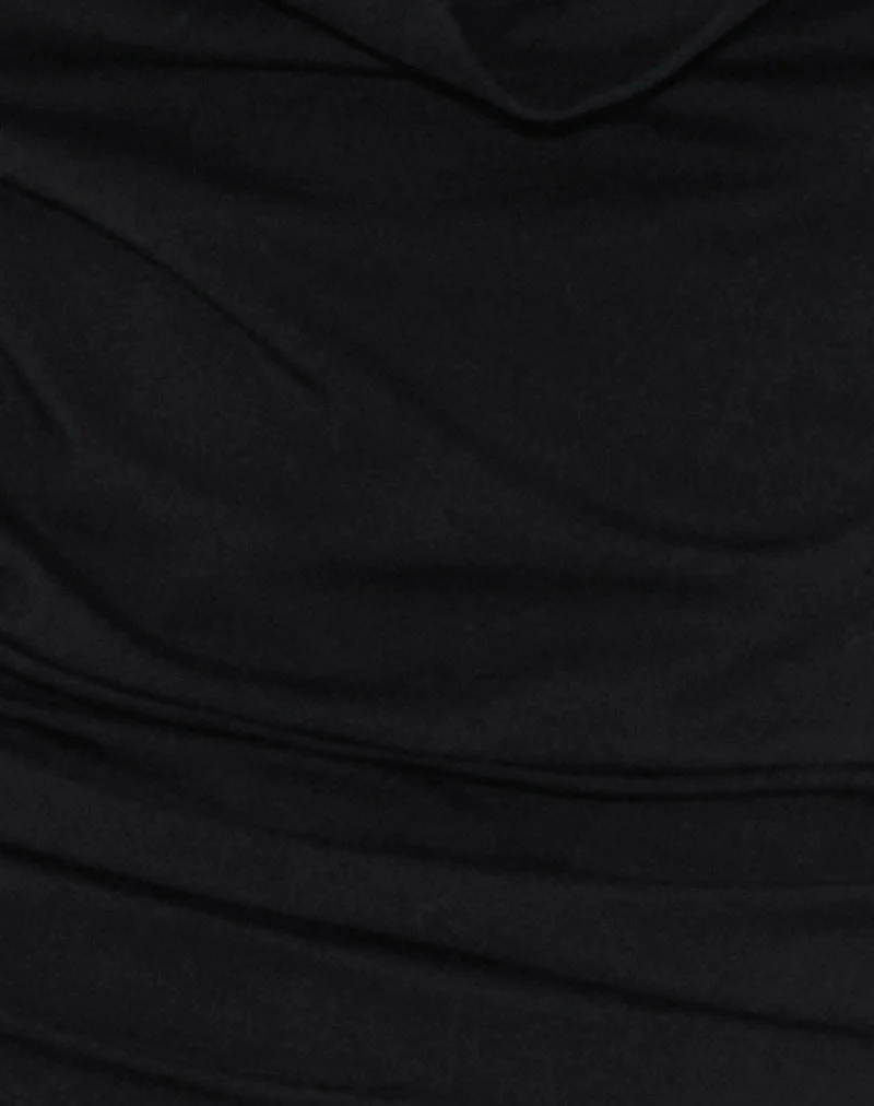 Pramita Plunge-Minikleid aus Jersey Schwarz
