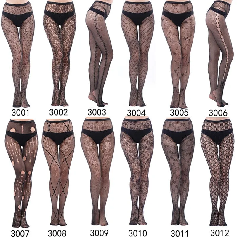 Gothic-Strumpfhosenstrümpfe aus Spitze für Damen