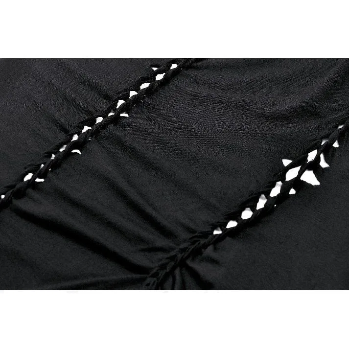 Gothic-Kapuzenpullover mit Rissen für Damen