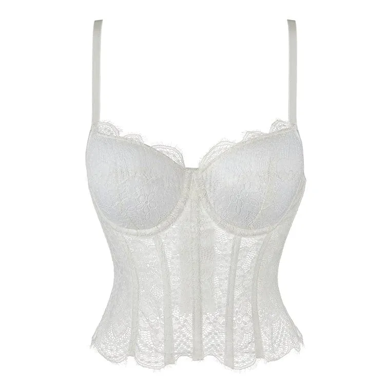 Gothic-Bustier mit gewelltem Saum für Damen