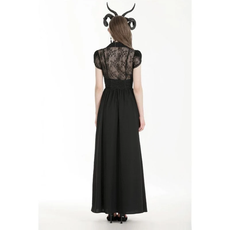 Damenrock mit hoher Taille und Gothic-Herzstickerei