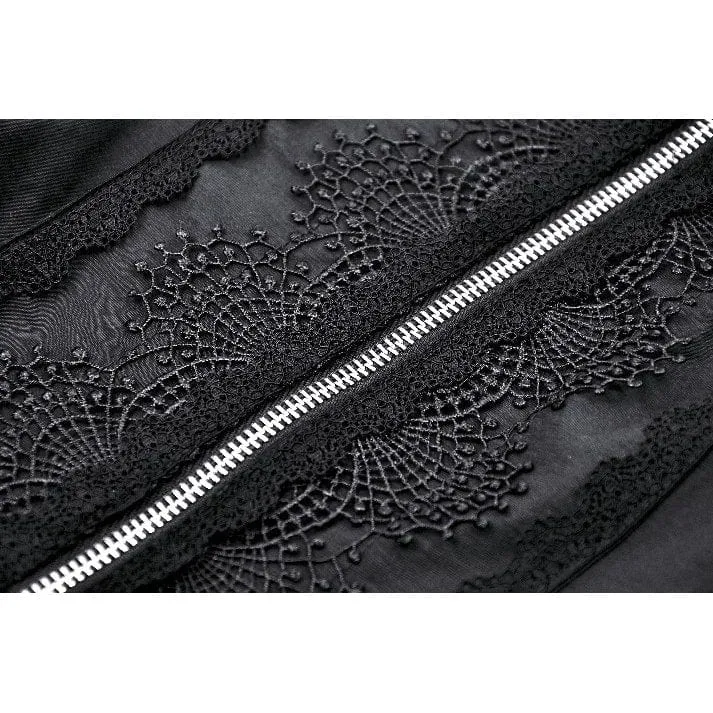 Damen-Punk-Hemd mit unregelmäßigem Stehkragen