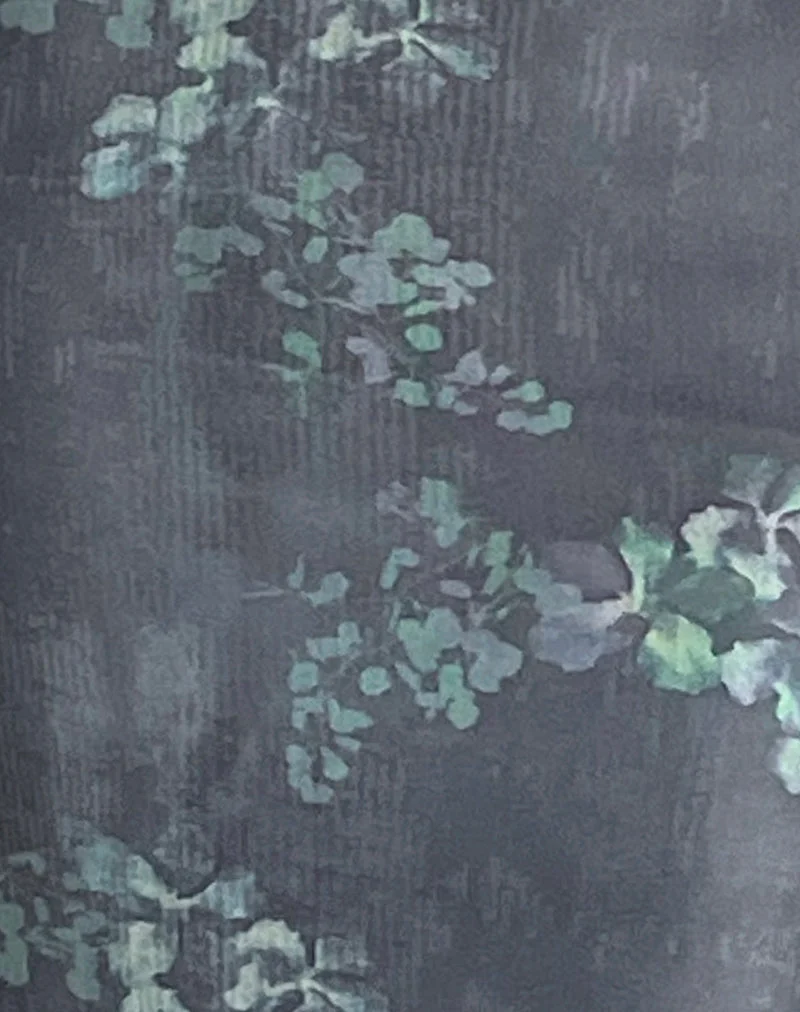 Ribka Midikleid in verblasstem botanischem Grün