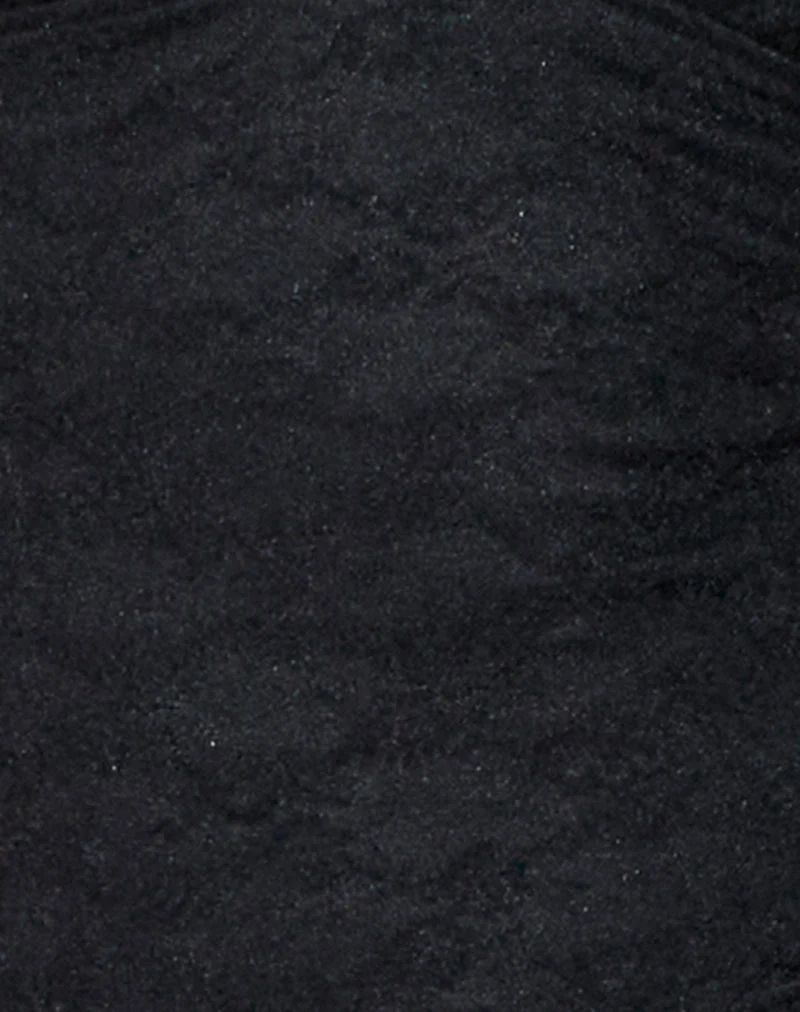 Matua Neckholder-Top aus Klee-Spitze Schwarz