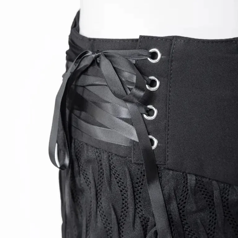 Unregelmäßiger Punk-Schnürrock für Damen