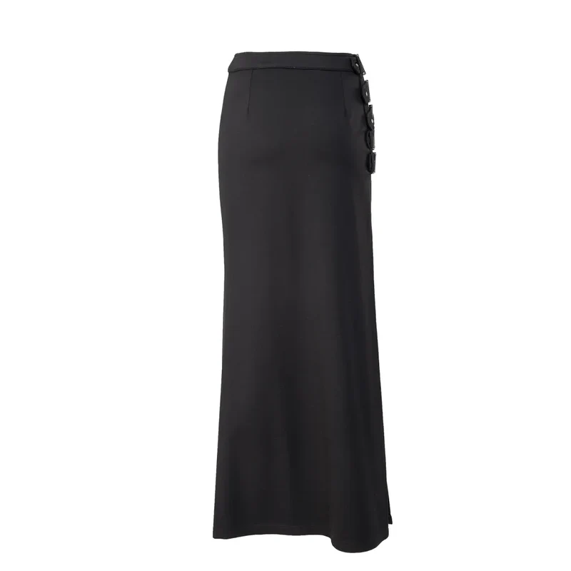 Damen-Gothic-Rock mit mehreren Schnallen