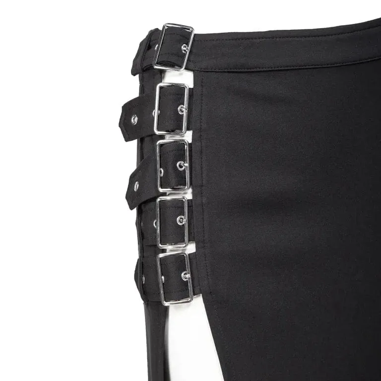 Damen-Gothic-Rock mit mehreren Schnallen