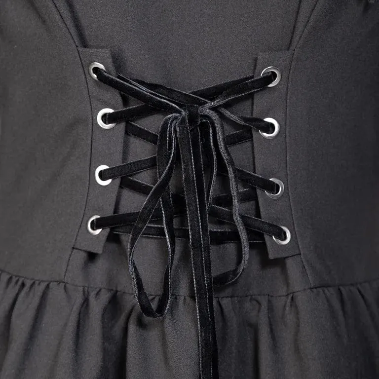 Damen-Gothic-Mantel mit tiefem, ausgestelltem Ärmel und Kapuze