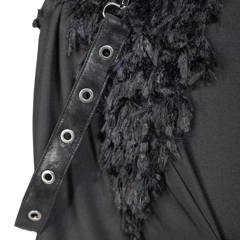 Damen-Gothic-Mantel mit tiefem, ausgestelltem Ärmel und Kapuze