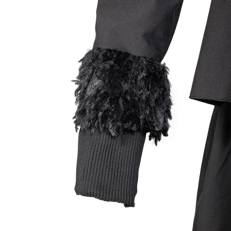Damen-Gothic-Mantel mit tiefem, ausgestelltem Ärmel und Kapuze